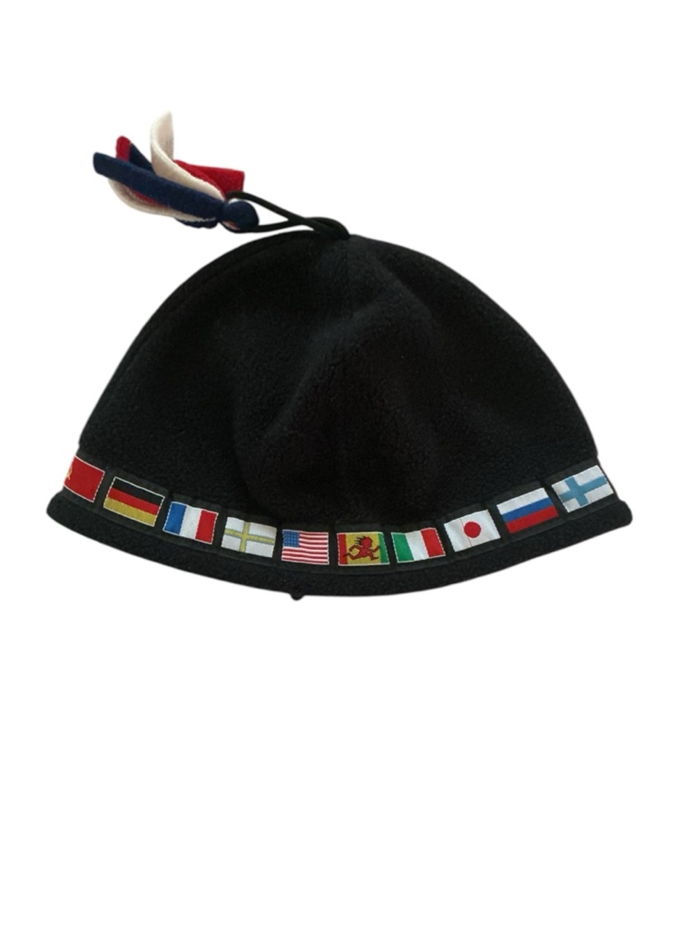 Shred Alert hat beanie ski snowboard black flags fleece One Size
